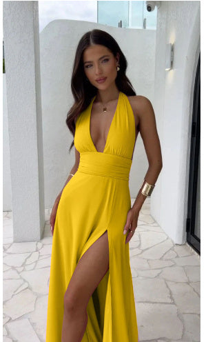 Robe Sexy Dos Nu à Fente